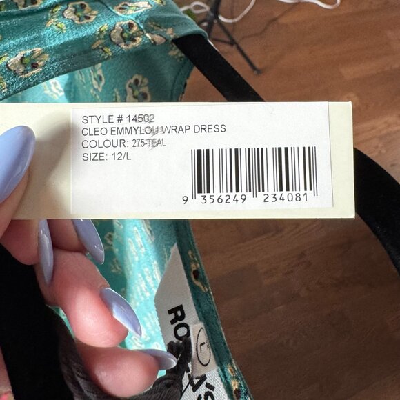 Rolla's NWT Summer Wrap Dress - L , Teal Green, Prep - Picture 4 of 11